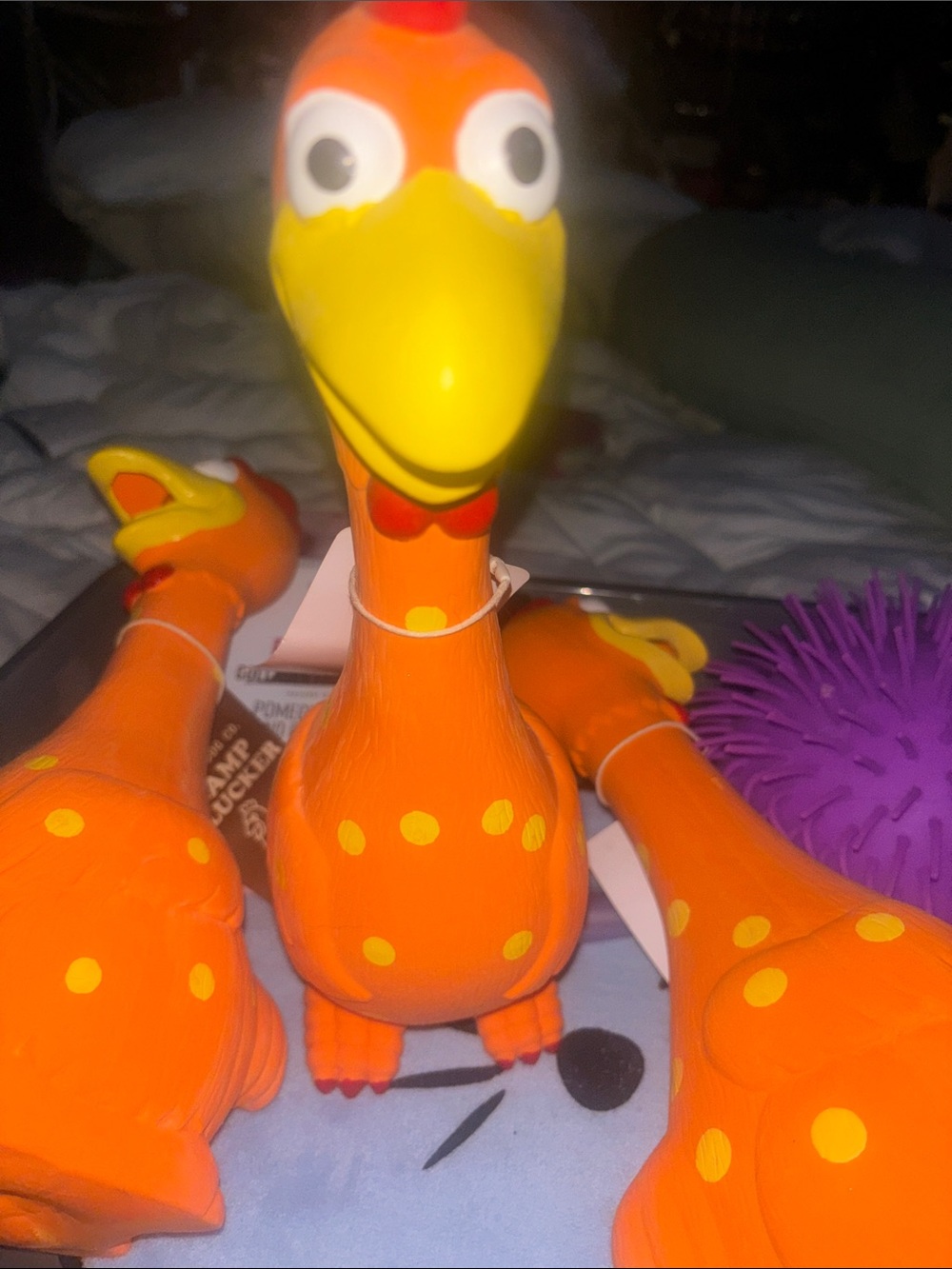 Mr Clucker Rubber Squeeky Chicken Dog Toy